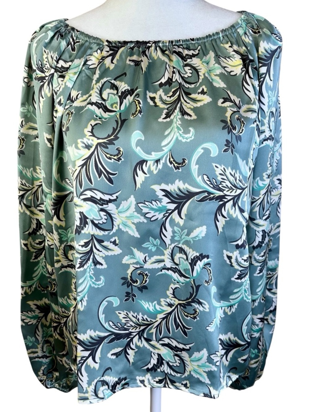 LOFT Floral Long Sleeve Blouse Size XS - Picture 3 of 11